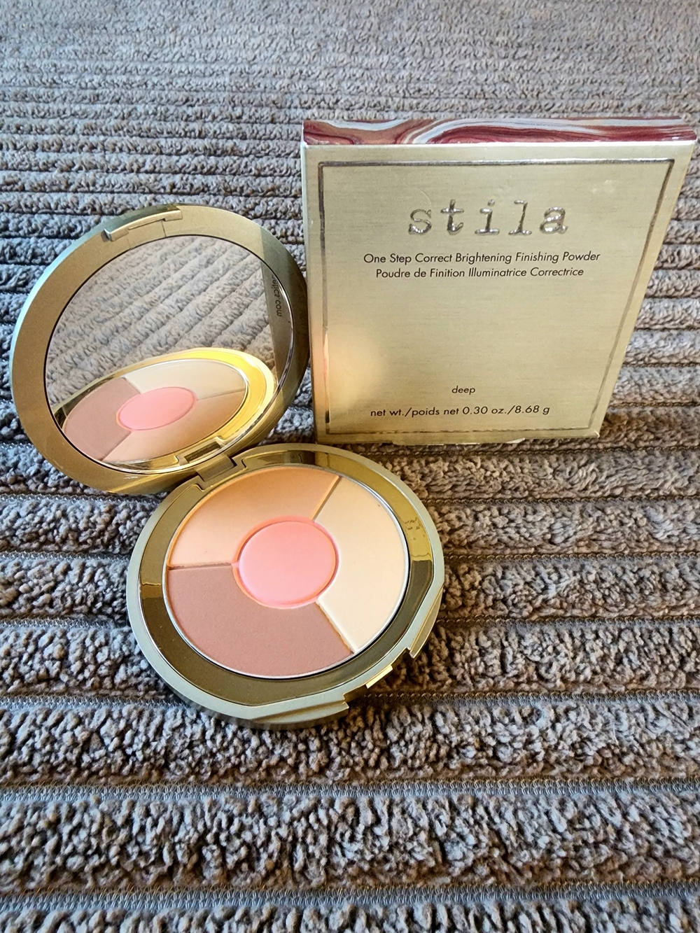 Stila One Step Correct Brightening Finishing Powder in Deep NIB